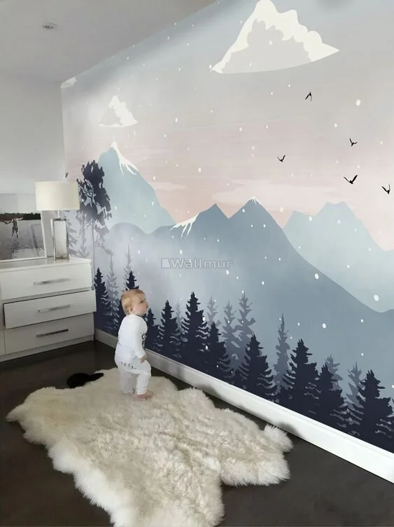 Baby nursery mountain hot sale theme
